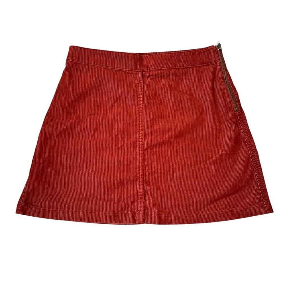 Aritzia Wilfred Free Corduroy Dark Red Women's Skirt with Zipper